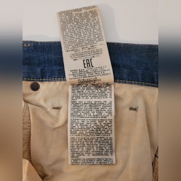 Diesel Industry Men's D-STRUKT-G tapered denim/coated denim premium jeans sz 33" - Picture 10 of 12